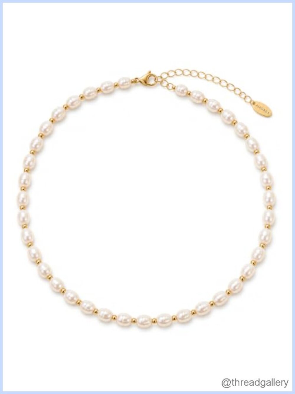 Baroque Pearl Choker Necklace 18K Gold Plated Puka Shell Beaded Coastal Jewelry